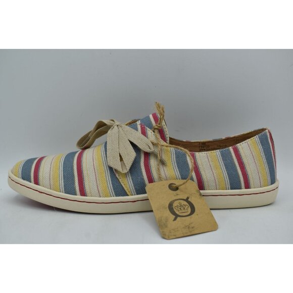 Born Womens Size 8 Datil Striped Multicolor Canvas Casual Shoes Sneakers - Picture 6 of 13
